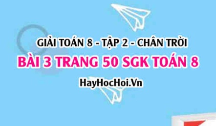 Bài 3 trang 50 Toán 8 Tập 2 Chân trời sáng tạo